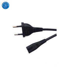 VDE Approval AC Power Cord with EU 2 Plug, C7 Female Plug